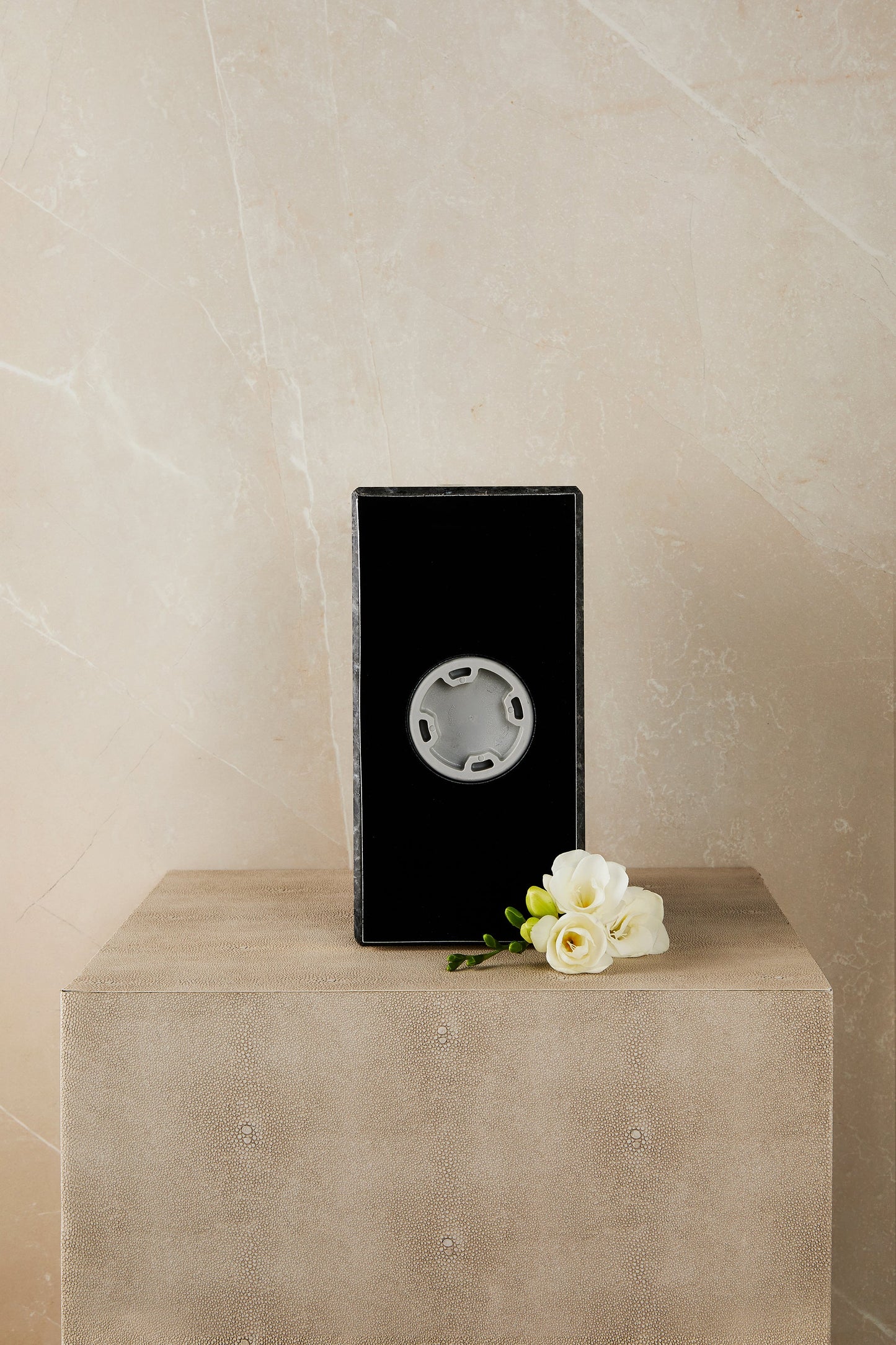 Green Marble Calla and Rose Cremation Urn