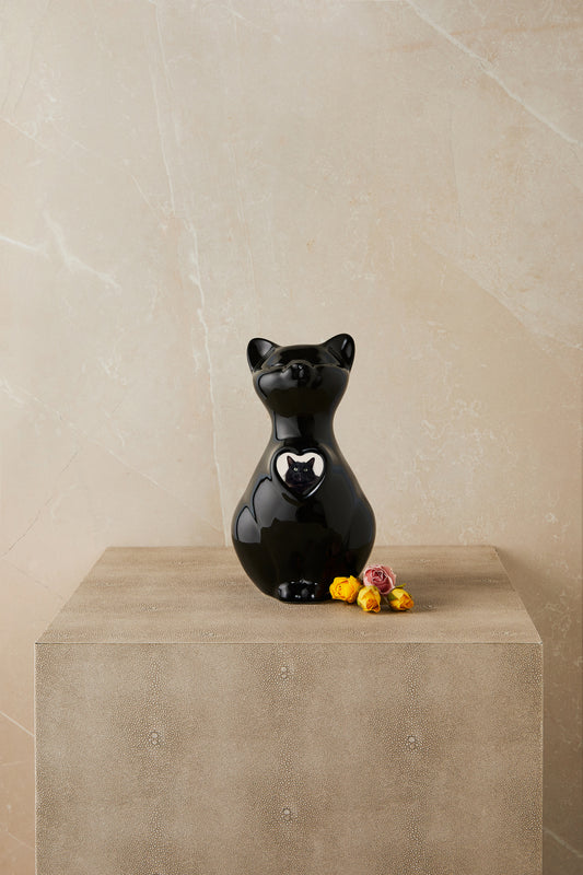 Personalized Black Cat - Cremation Urn