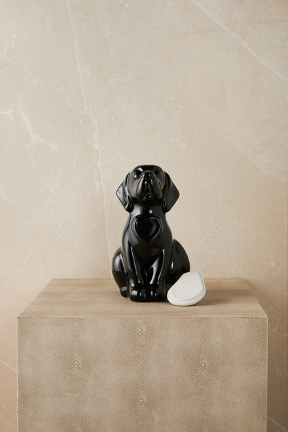 Personalized Black Dog- Cremation Urn