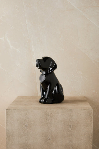 Personalized Black Dog- Cremation Urn