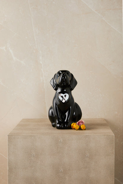 Personalized Black Dog- Cremation Urn