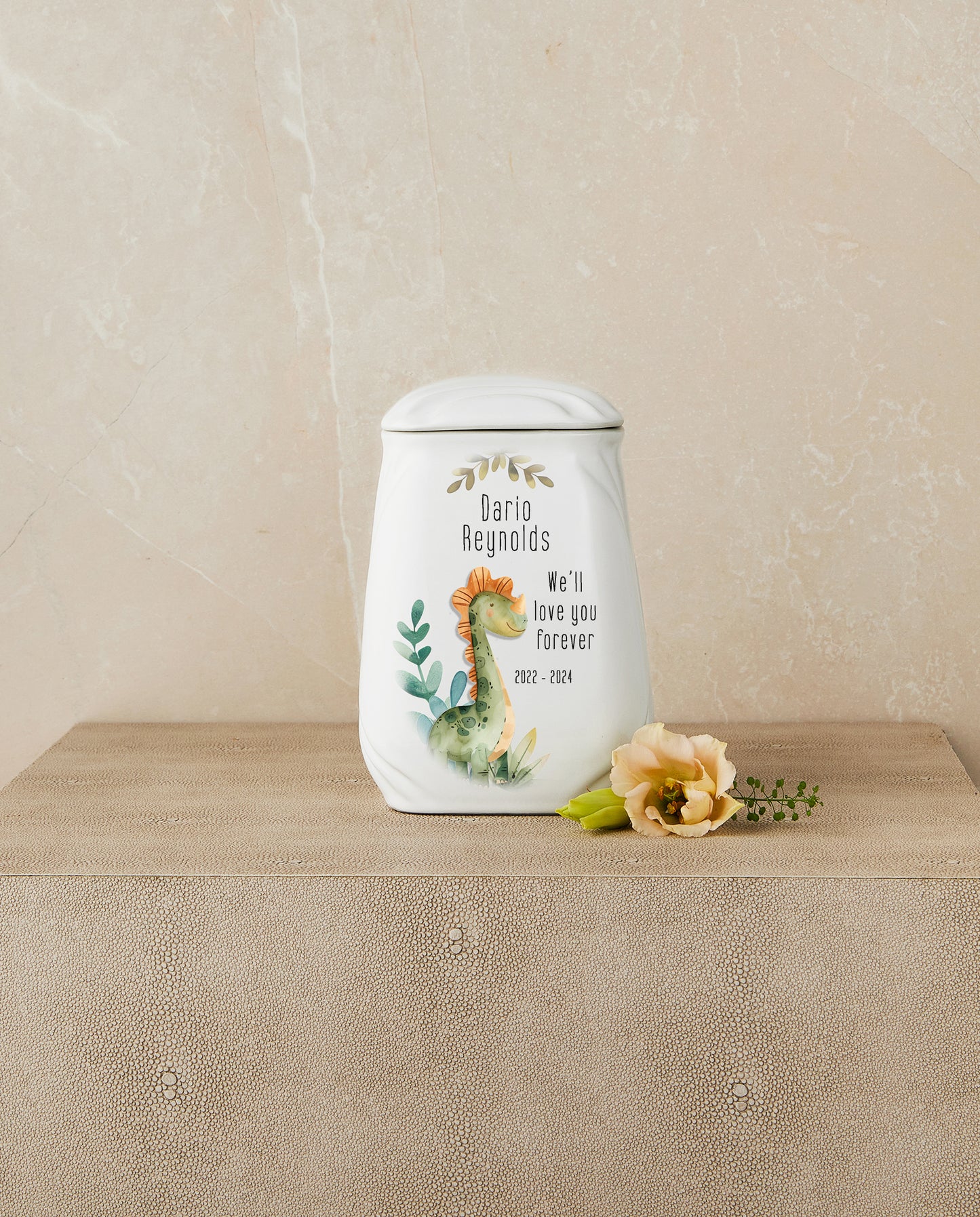 Tiny Tails Cremation Urn (Dinosaur Themed) Cremation Urn