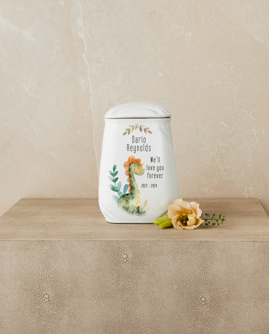Tiny Tails Cremation Urn (Dinosaur Themed) Cremation Urn