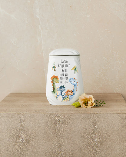 Tiny Tails Cremation Urn (Dinosaur Themed) Cremation Urn