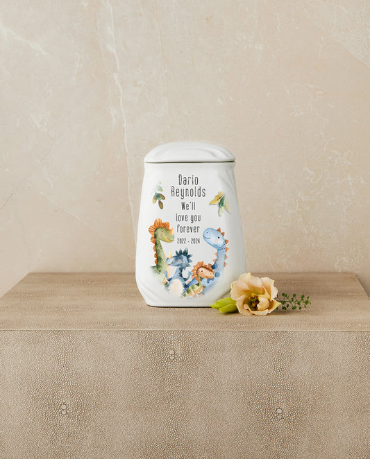Tiny Tails Cremation Urn (Dinosaur Themed) Cremation Urn