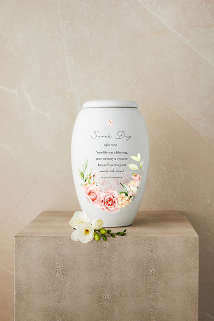 Floral Cremation Urn
