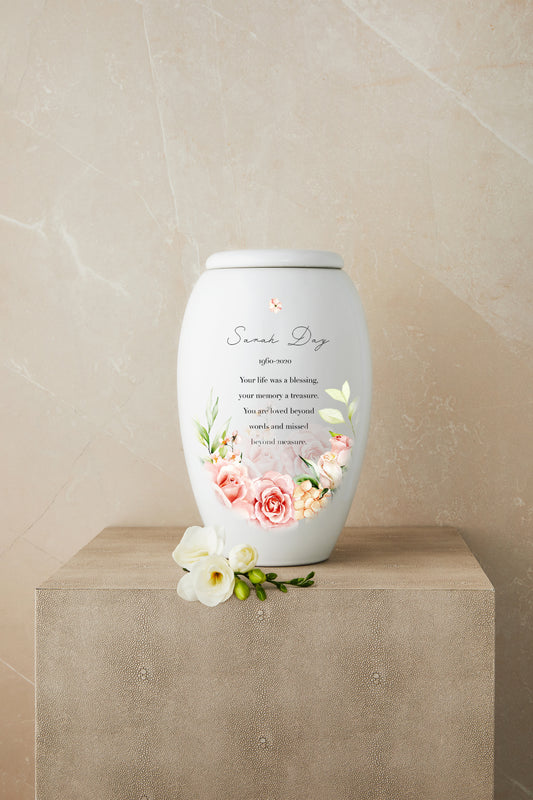 Floral Cremation Urn