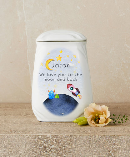 Friends of the Moon (Space Theme) Cremation Urn