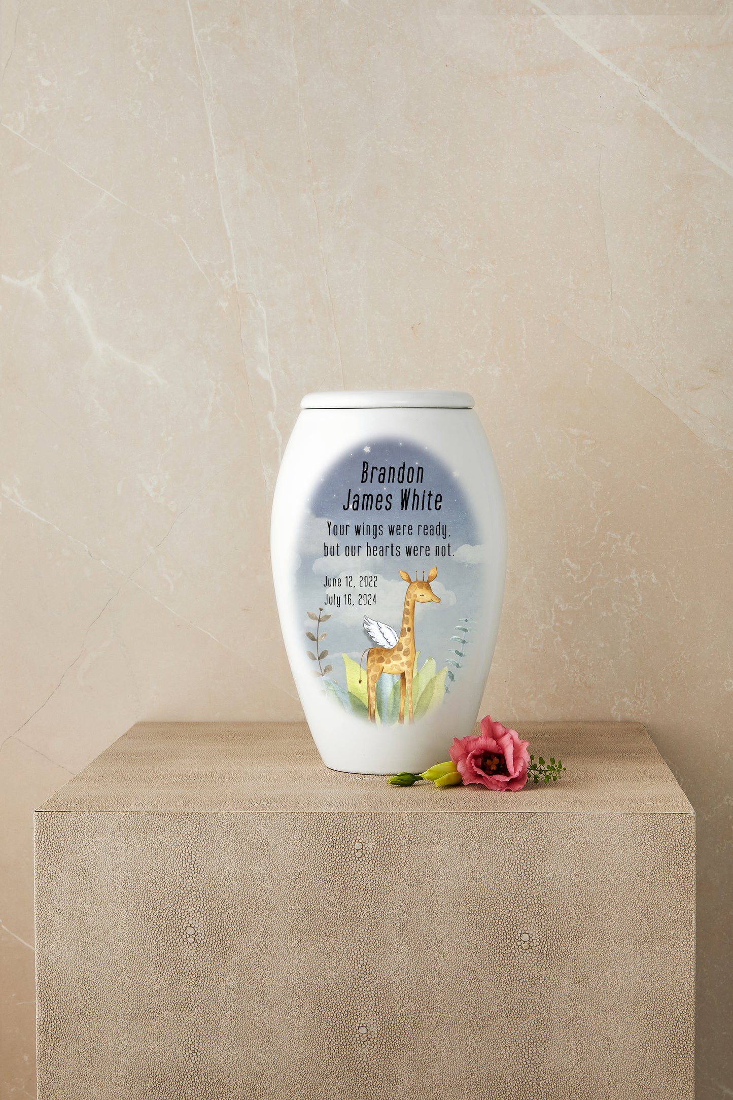 Little Giraffe of Grace (Giraffe Theme) Cremation Urn