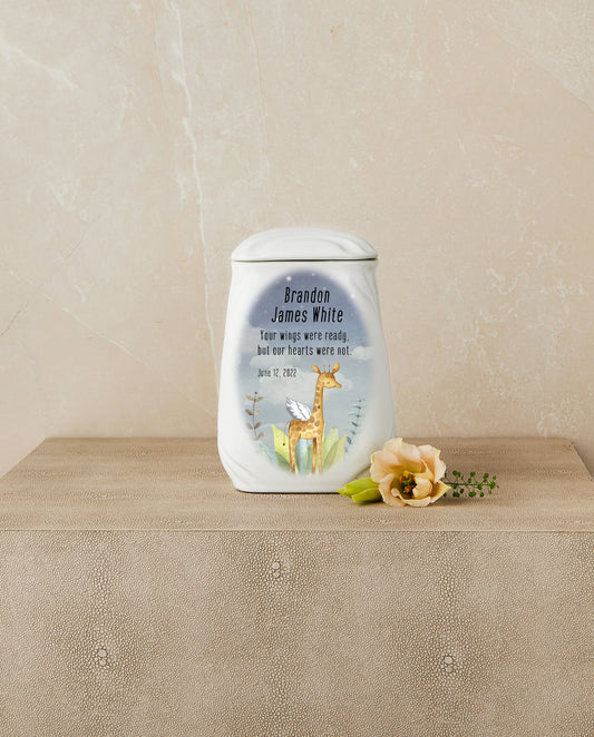 Little Giraffe of Grace (Giraffe Theme) Cremation Urn