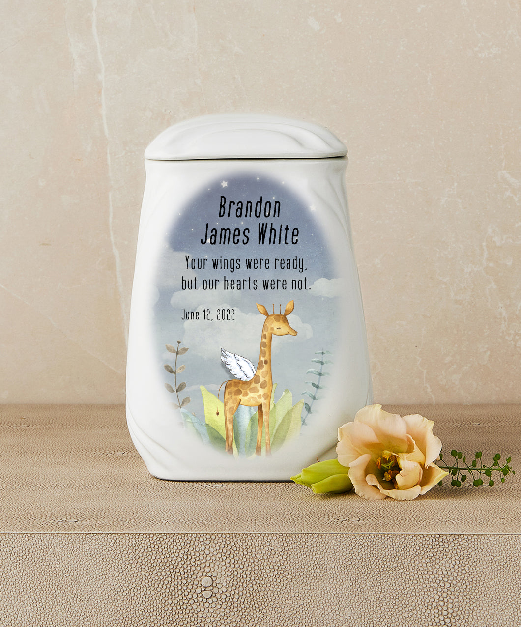 Little Giraffe of Grace (Giraffe Theme) Cremation Urn