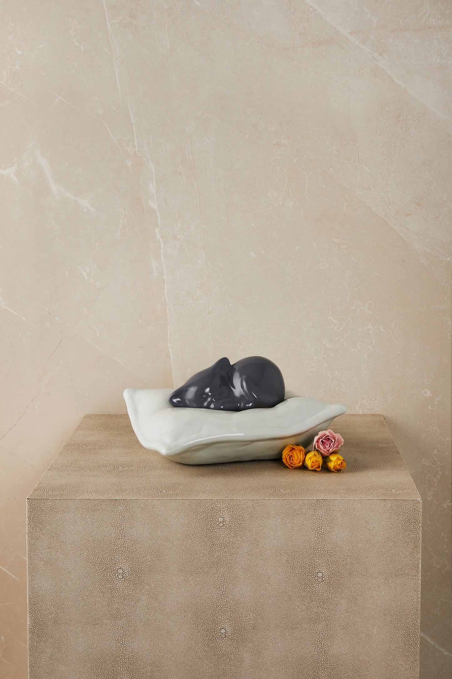 Grey Cat - Cremation Urn Not customizable