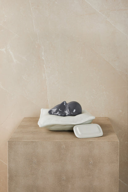 Grey Cat - Cremation Urn Not customizable