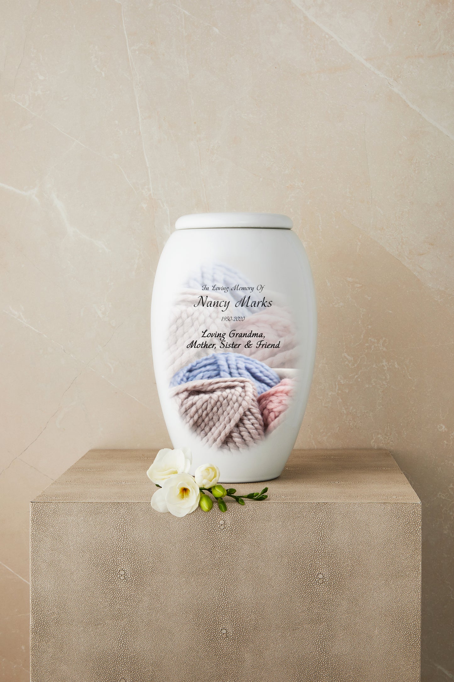 Knitting Cremation Urn