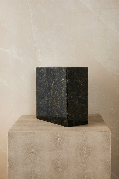 Peacock Marble Calla and Rose Cremation Urn