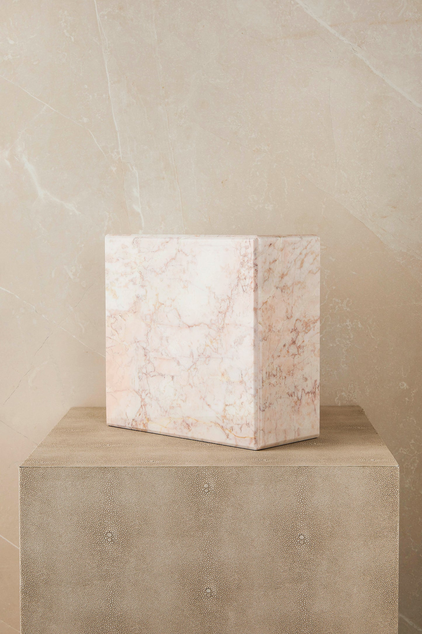 Pink Marble Breast Cancer Cremation Urn