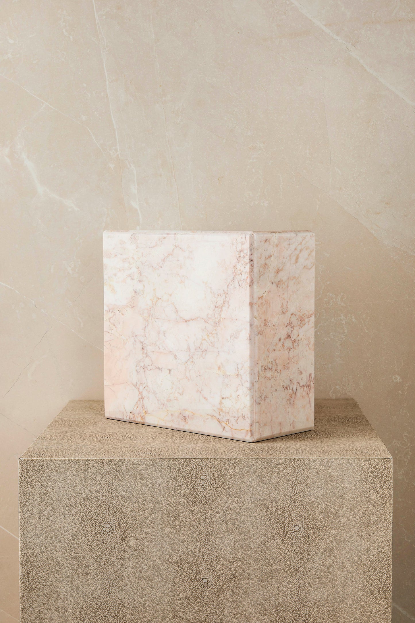 Pink Marble Butterfly Cremation Urn