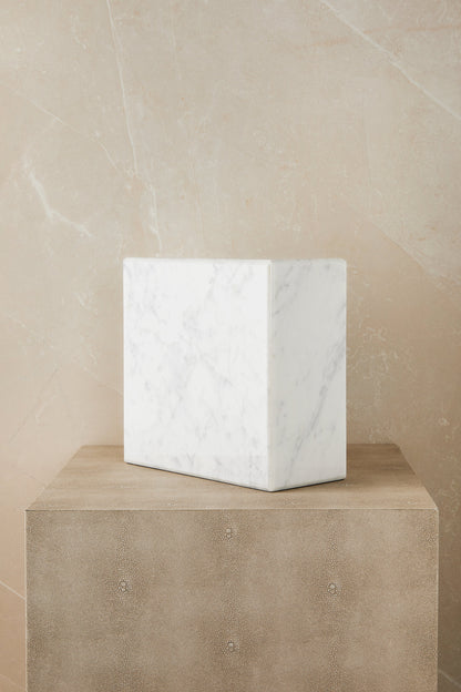 White Marble Butterfly Cremation Urn