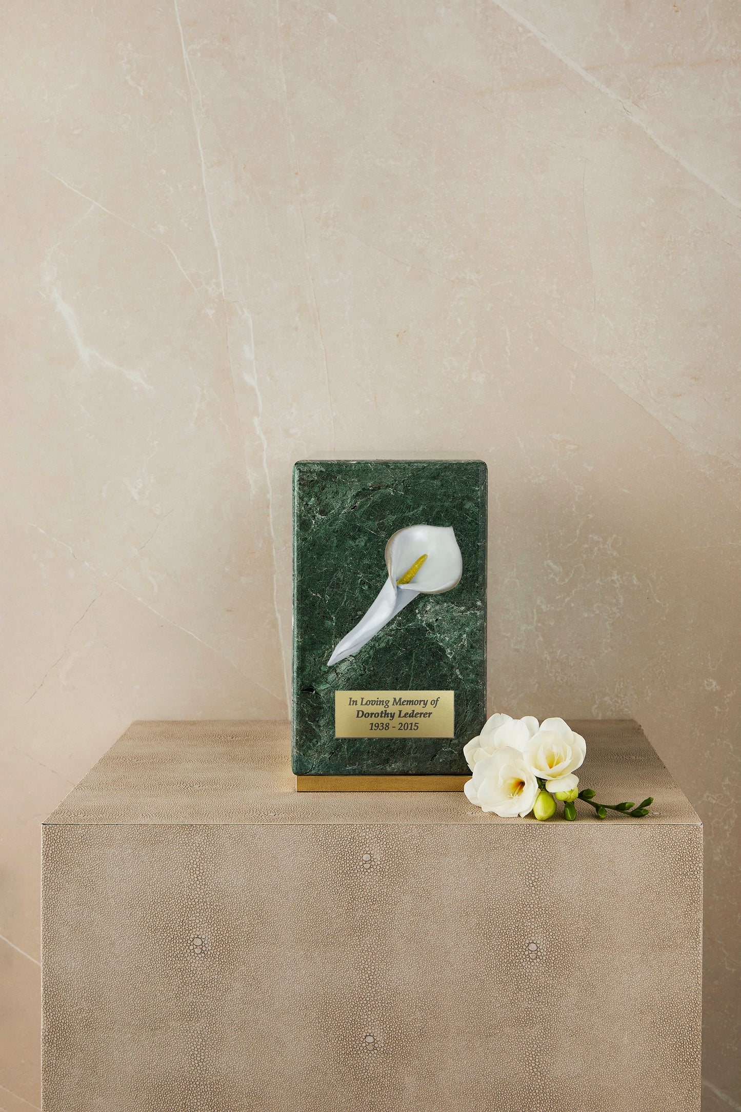 Green Marble Calla Cremation Urn