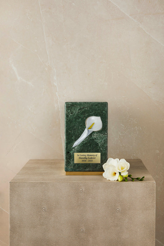 Green Marble Calla Cremation Urn