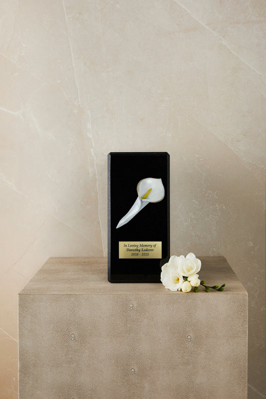Black Marble Calla Cremation Urn