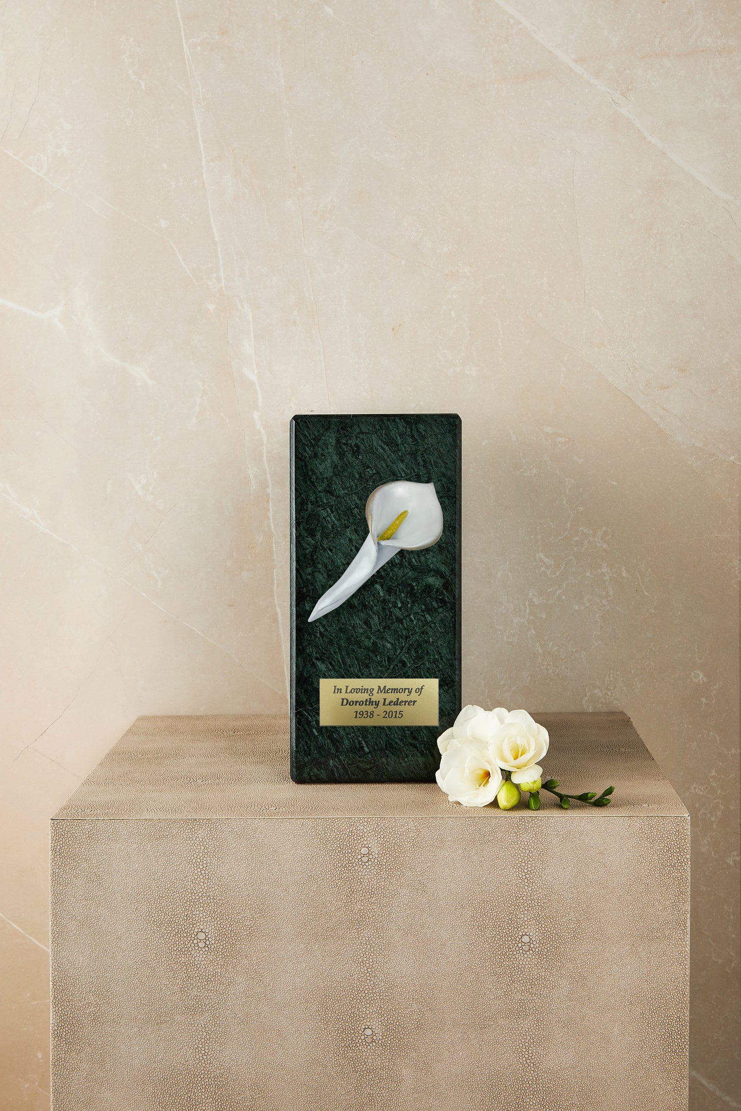 Green Marble Calla Cremation Urn