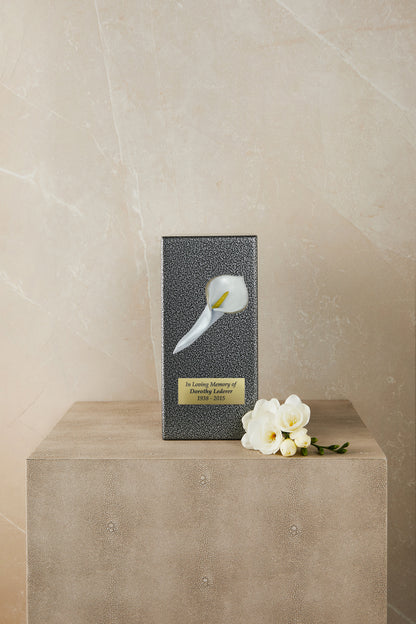 Calla Silver Metal Based Cremation Urn