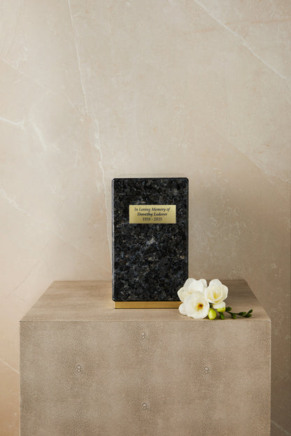 Blue Pearl Marble Cremation Urn