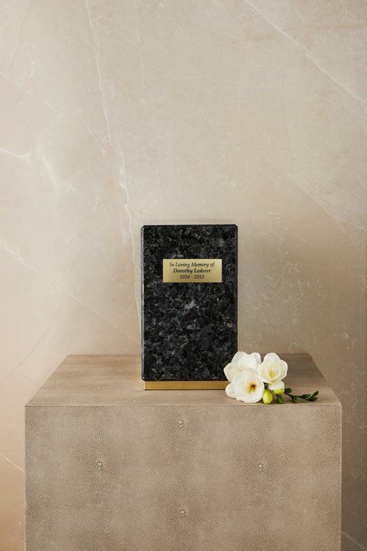 Blue Pearl Marble Cremation Urn