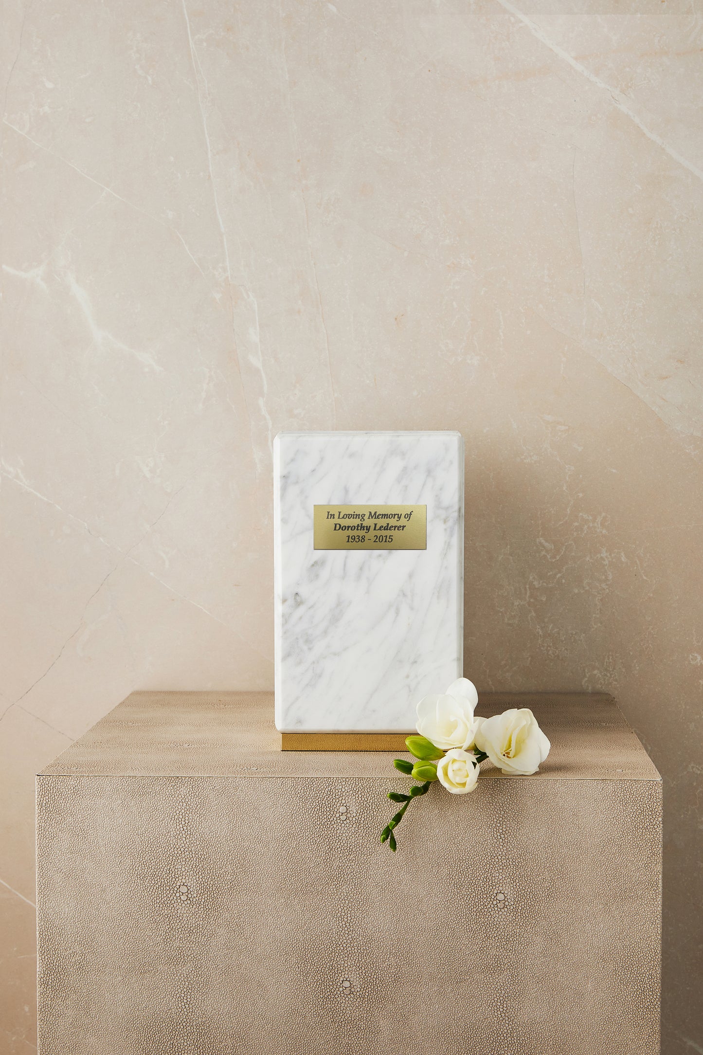 White Marble Cremation Urn