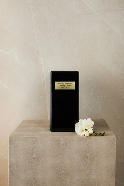 Black Marble Cremation Urn