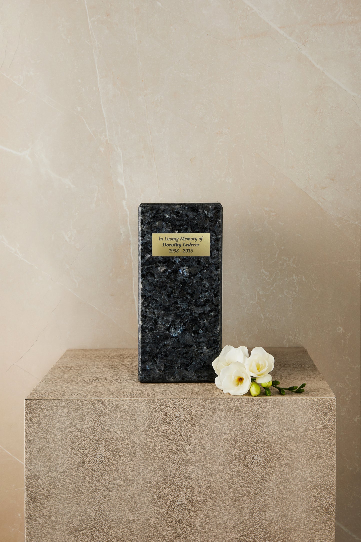 Blue Marble Cremation Urn
