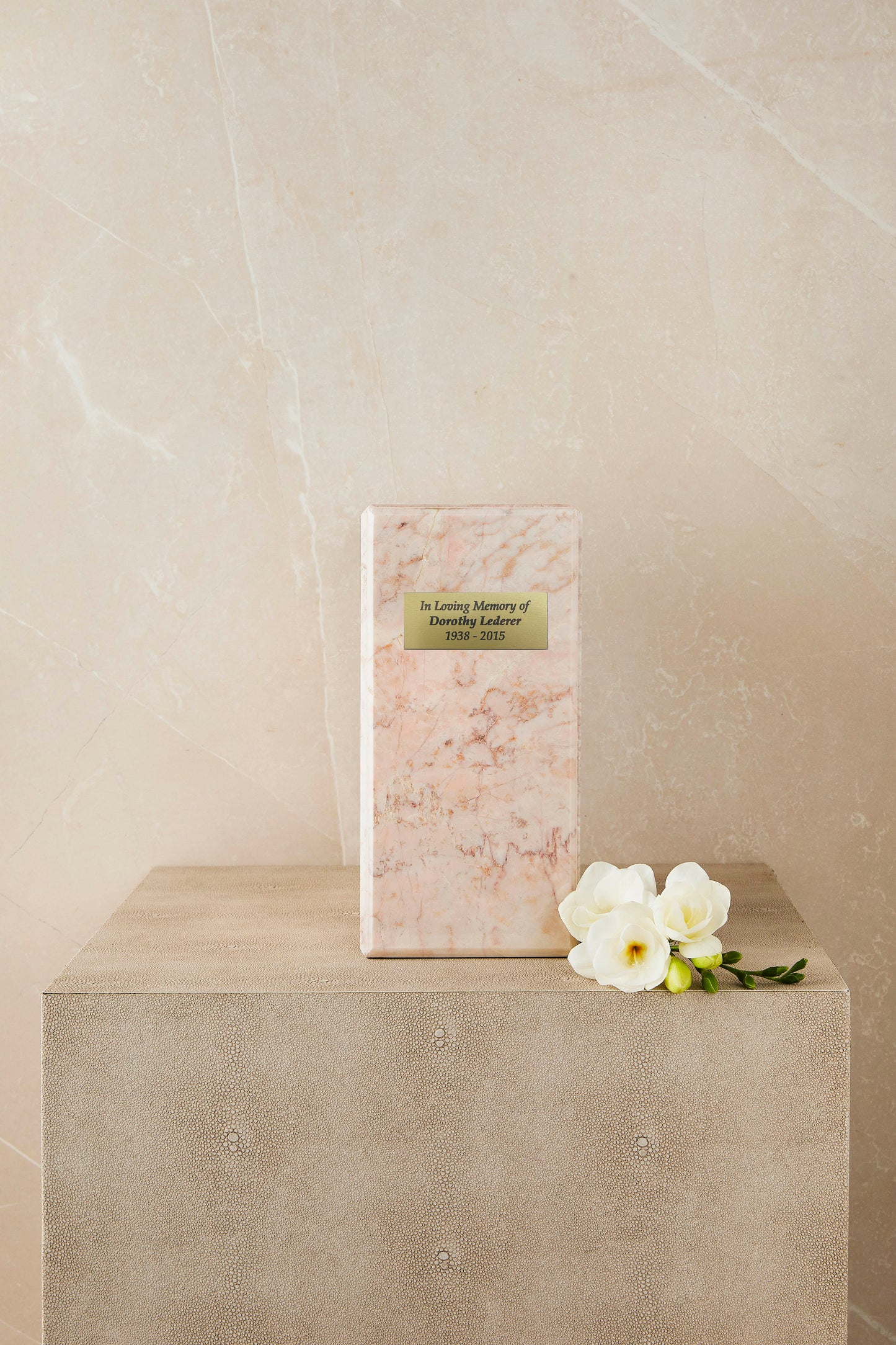 Pink Marble Cremation Urn