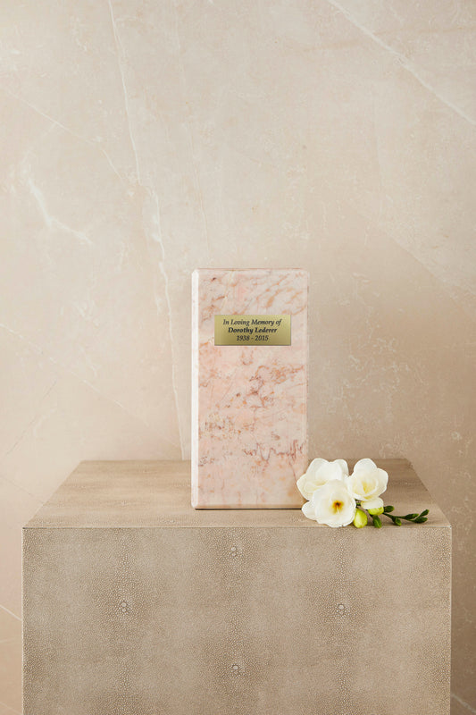 Pink Marble Cremation Urn