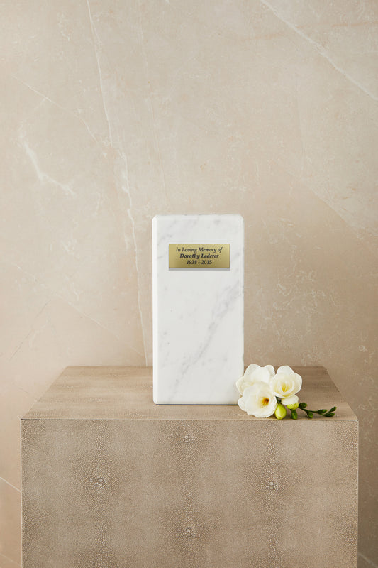 White Marble Cremation Urn