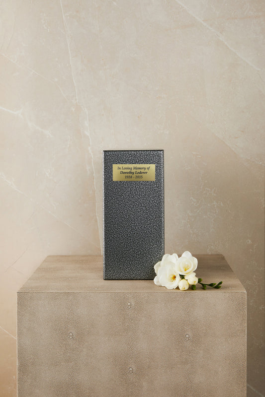Silver Metal Based Cremation Urn