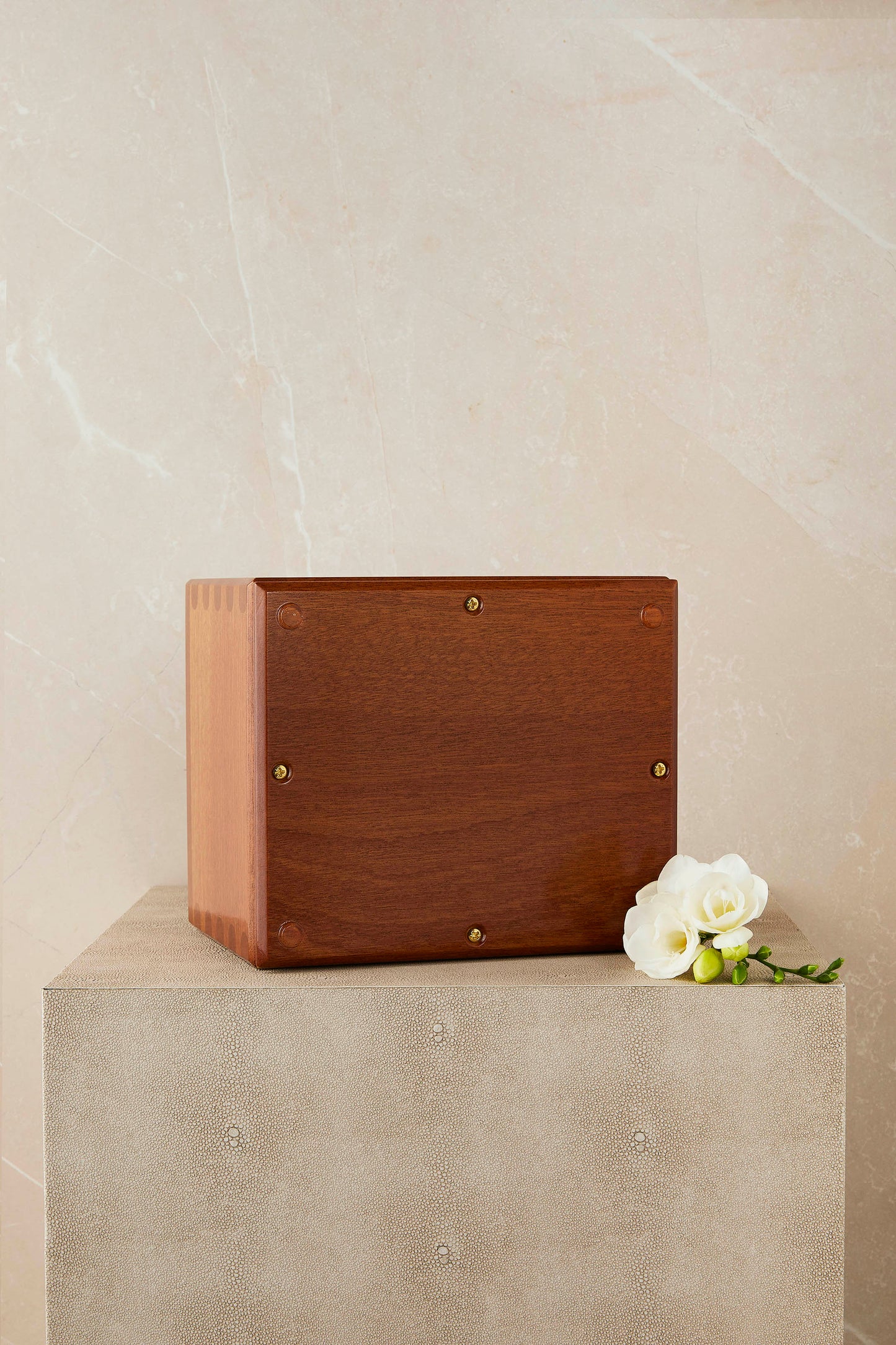 Religious Cross Wooden Cremation Urn