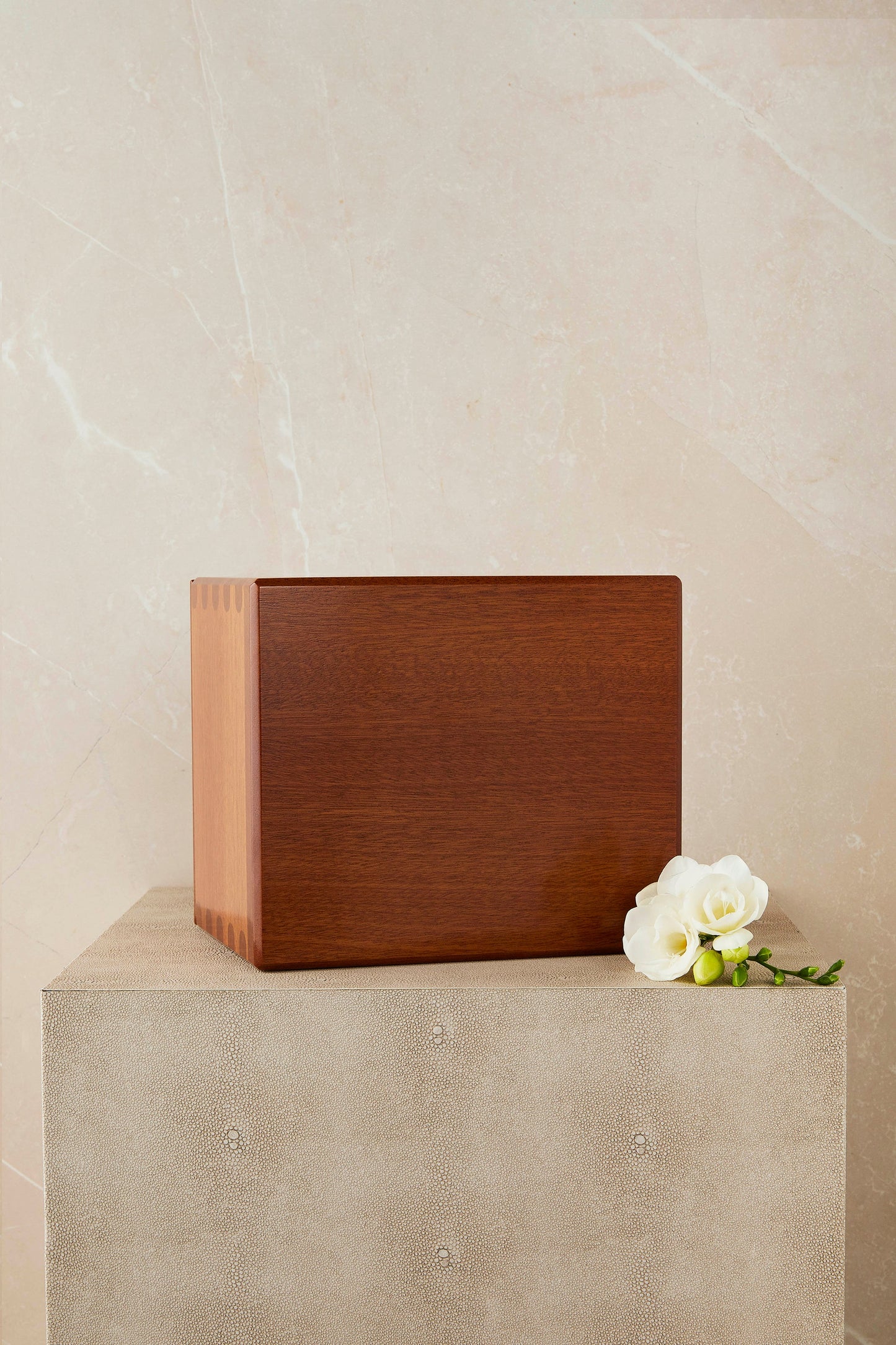 Religious Cross Wooden Cremation Urn