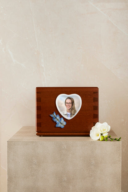 Blue Butterfly Remembrance Cremation Urn