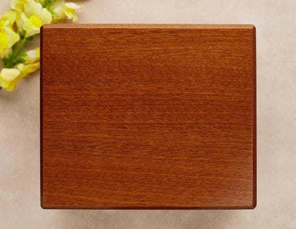 Rose & Lily Tribute Wooden Cremation Urn