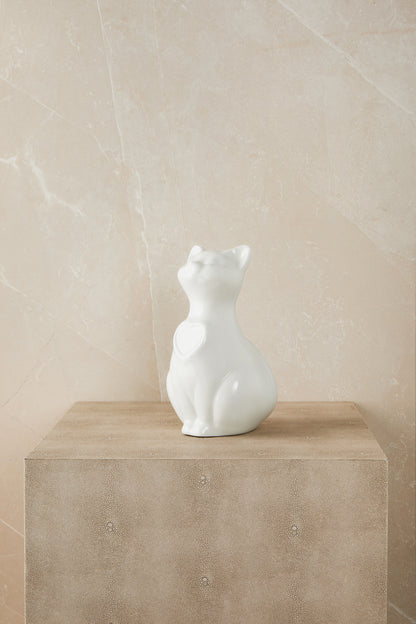 Personalized White Cat - Cremation Urn