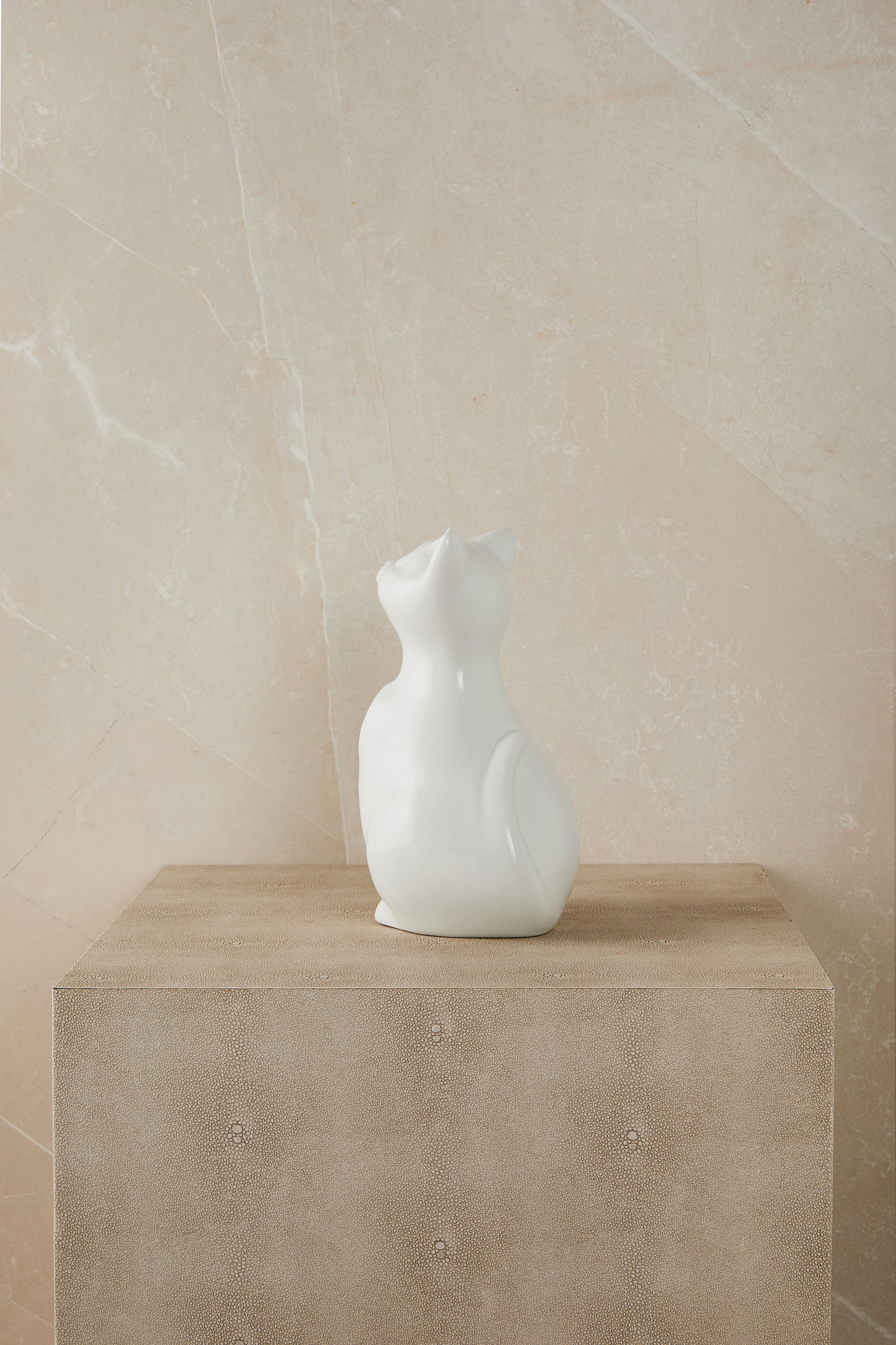White Cat - Cremation Urn