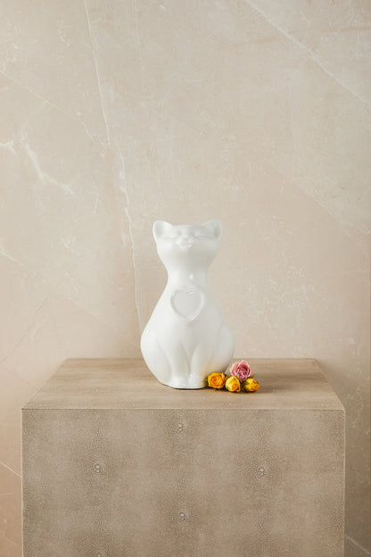 White Cat - Cremation Urn