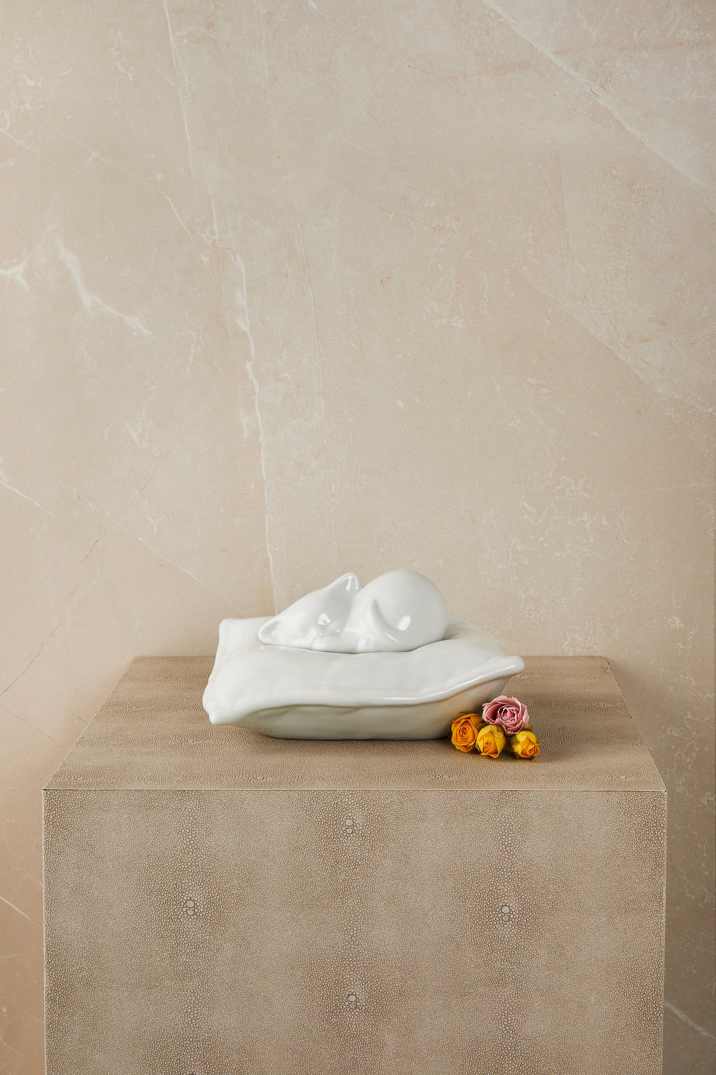 White Cat - Cremation Urn Not customizable