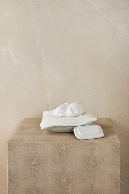 White Cat - Cremation Urn Not customizable