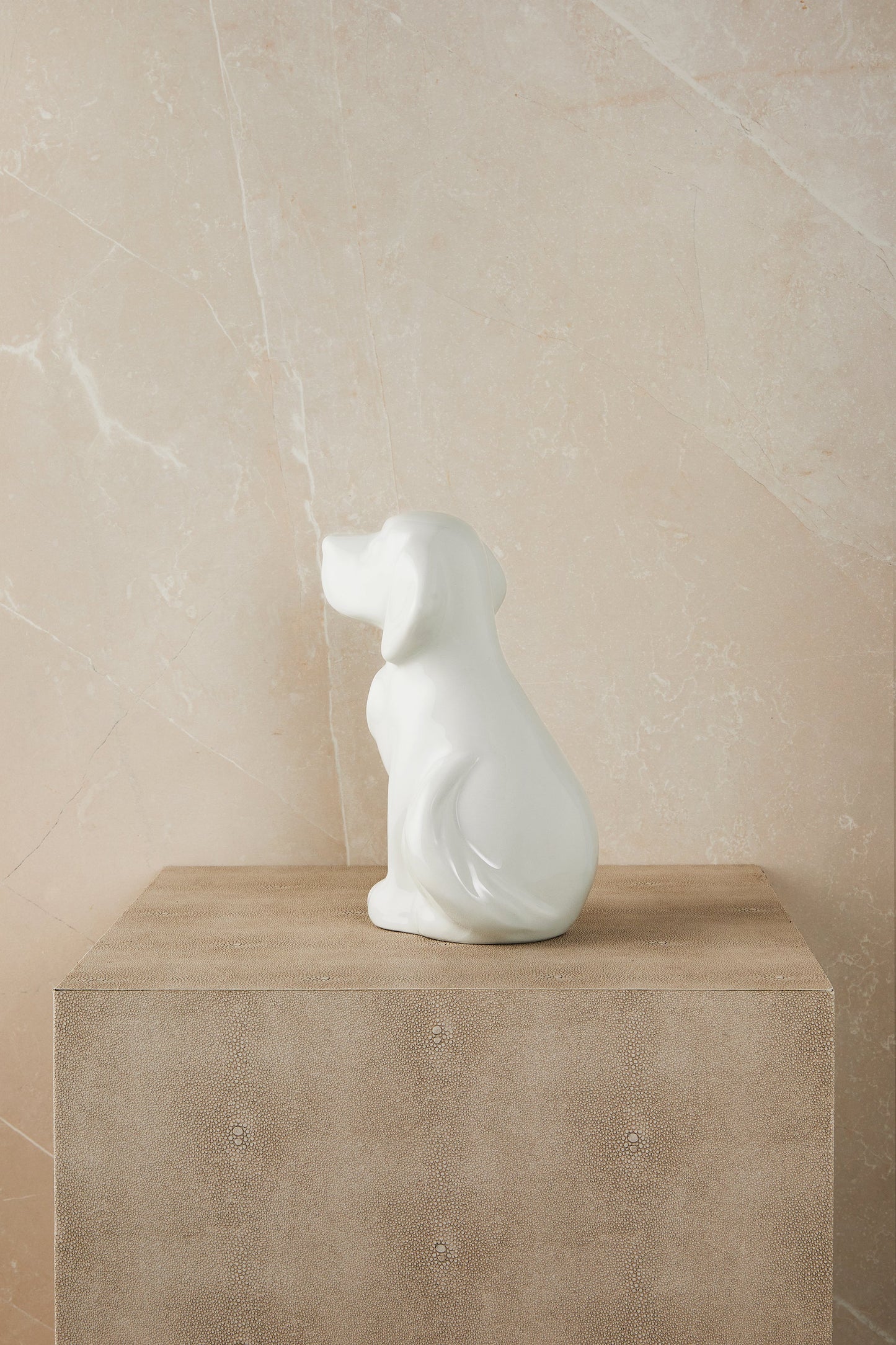 Personalized White Dog- Cremation Urn