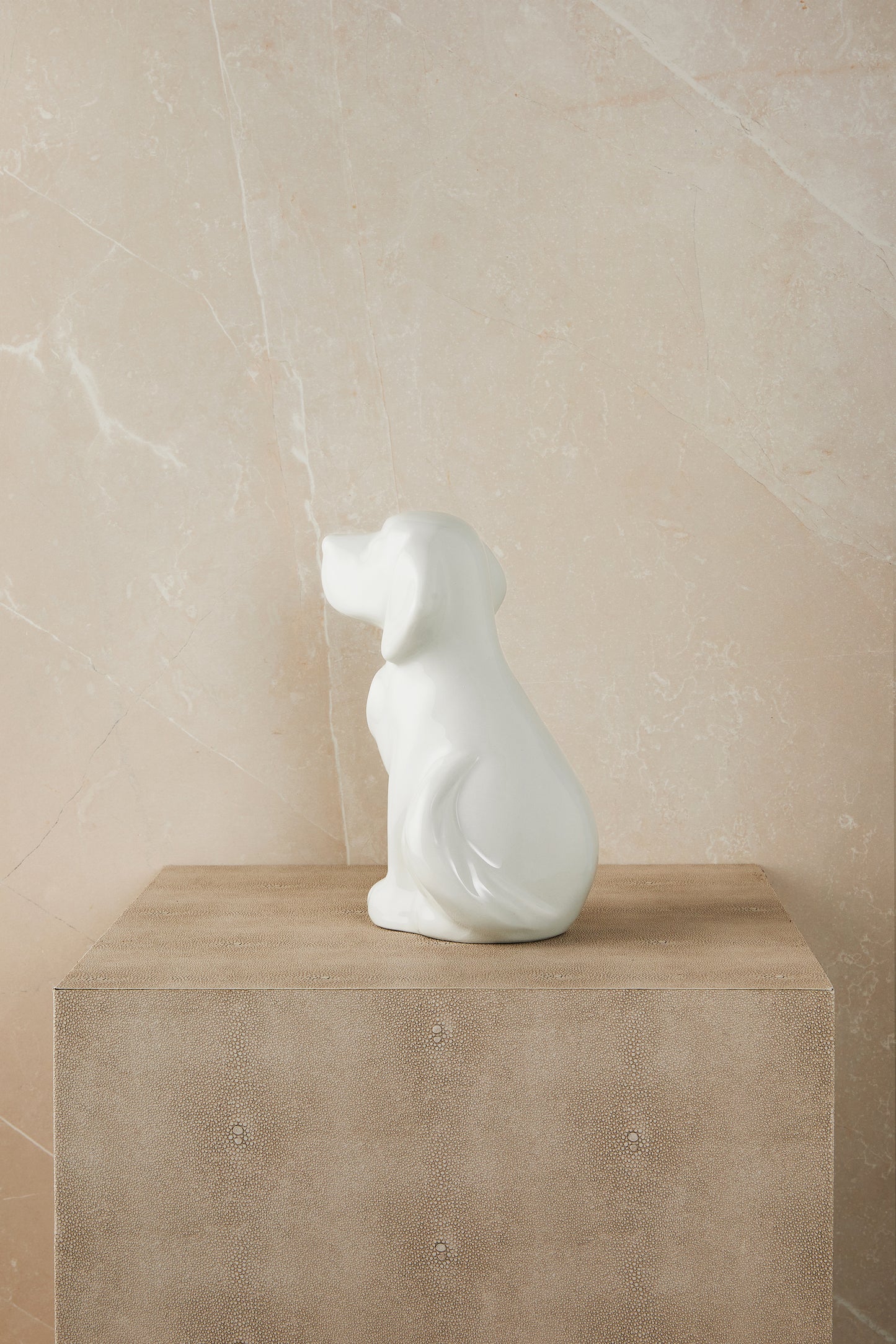 Personalized White Dog- Cremation Urn
