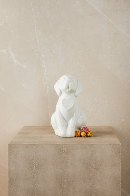 White Dog - Cremation Urn