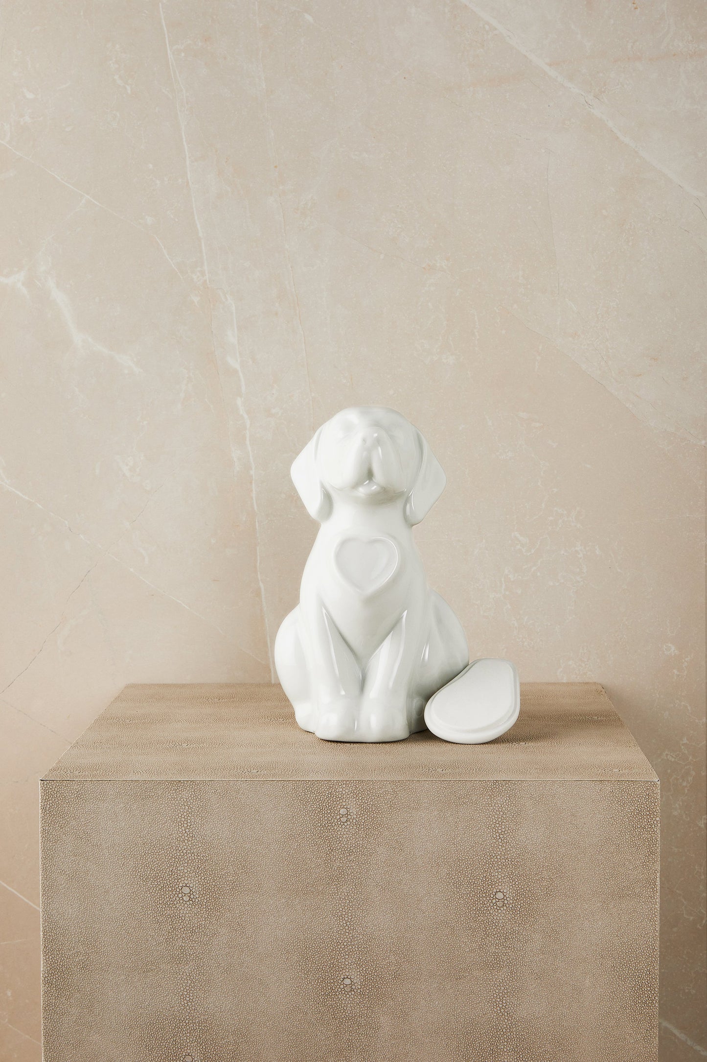 Personalized White Dog- Cremation Urn