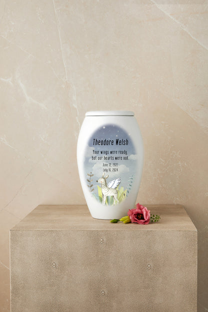 Tiny Stripes of Love (Zebra) Cremation Urn